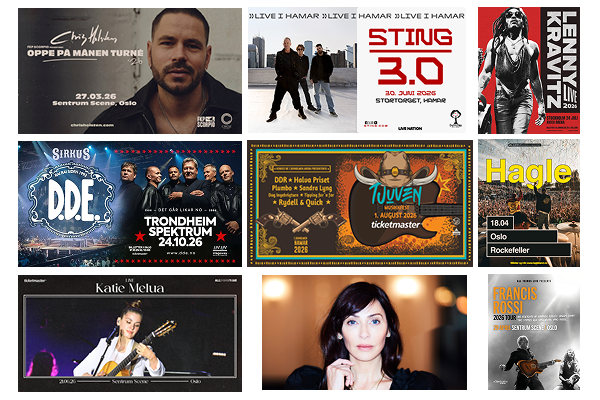 Reklameplakat artister på Østlandet.